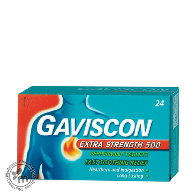 GAVISCON ES TAB 500 MG PEPPERMINT 24S GAVISCON ES TAB 500 MG PEPPERMINT 24S