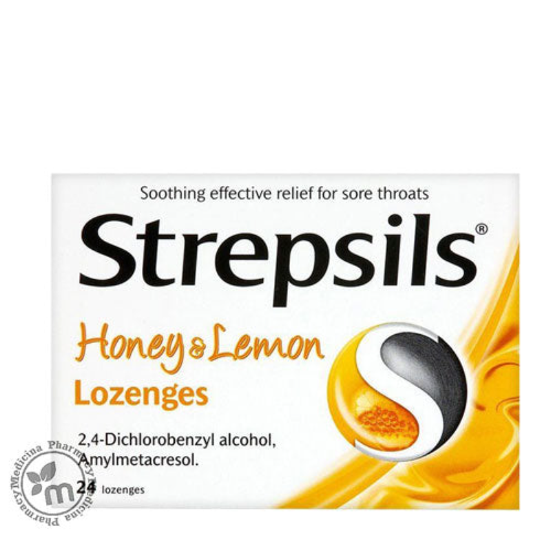 strepsils honey&lemon lozenges 24s