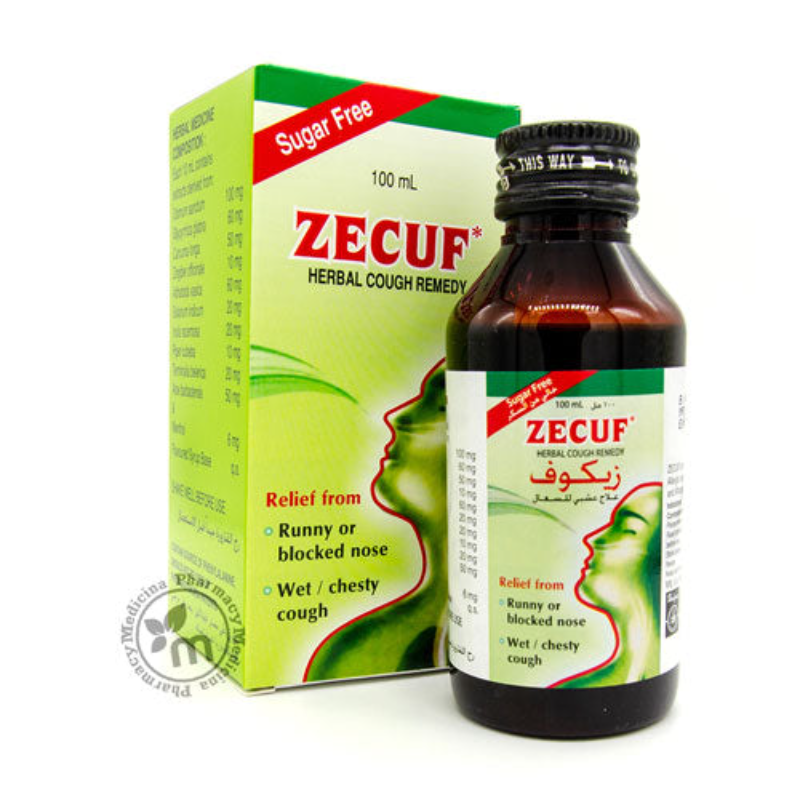 zecuf herbal cough syrup sugar free 100ml