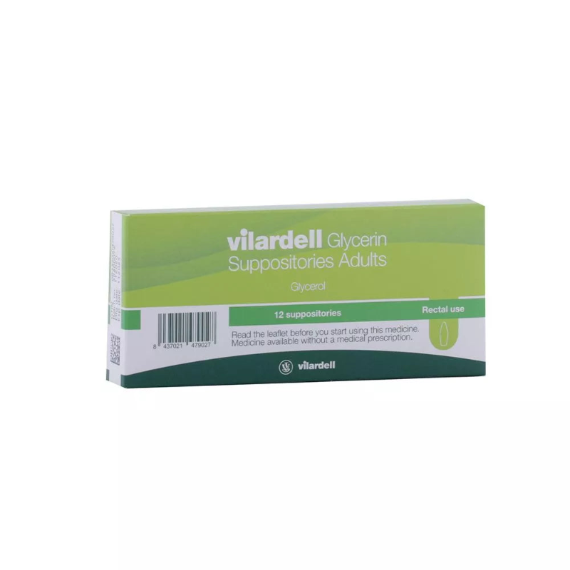 VILARDELL GLYCERIN SUPPOSITORIES ADULTS 12'S