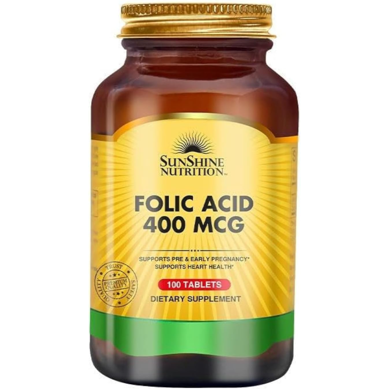 مكمل حمض الفوليك من صن شاين - 400 ميكروغرام (100 قرص)