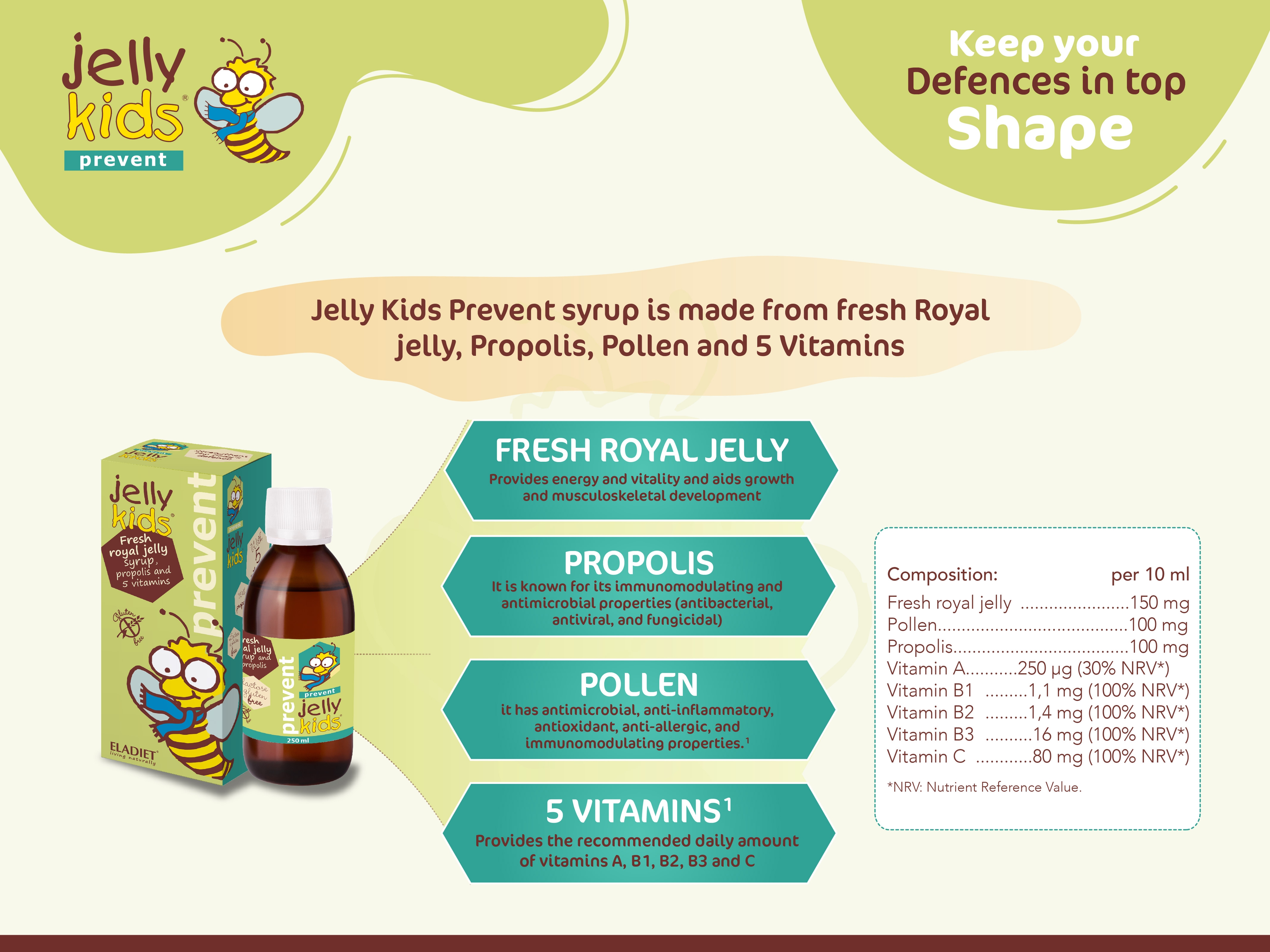 jellykids prevent strawberry 250ml